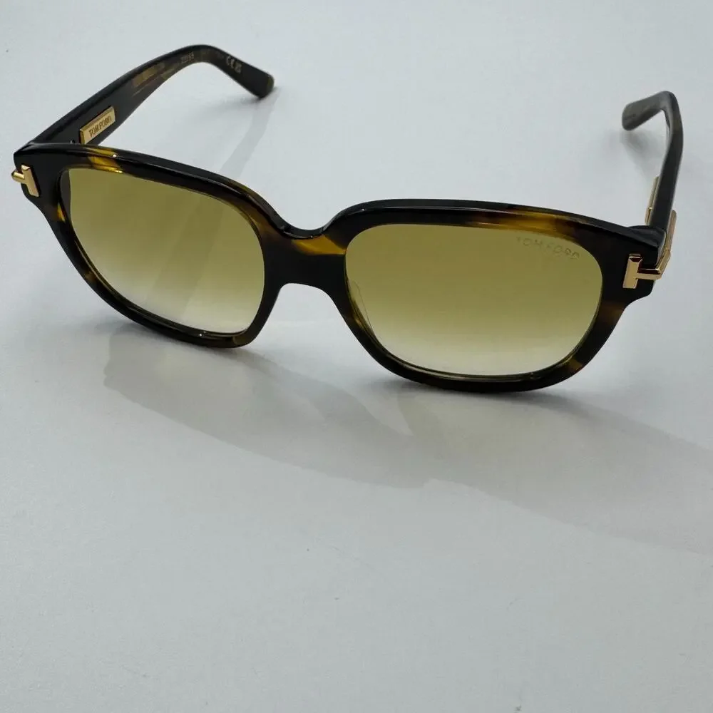 Tom Ford Sunglasses FT1236 56F Havana Square Brown Gradient Lens 58-18-140mm